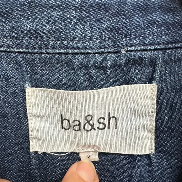 BA&SH Denim Puff Sleeve Shirt - Picture 6 of 6